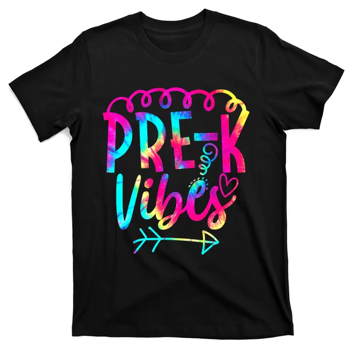 Prek Vibes Back To School Tie Dye Teacher Student T-Shirt