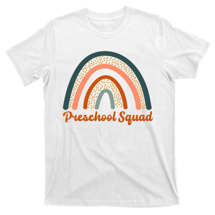 Preschool Squad Rainbow Back To School T-Shirt
