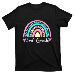 Rainbow Back To School Funny 3rd Grade Teacher T-Shirt