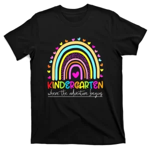 Rainbow Kindergarten Teacher Welcome Back To School T-Shirt