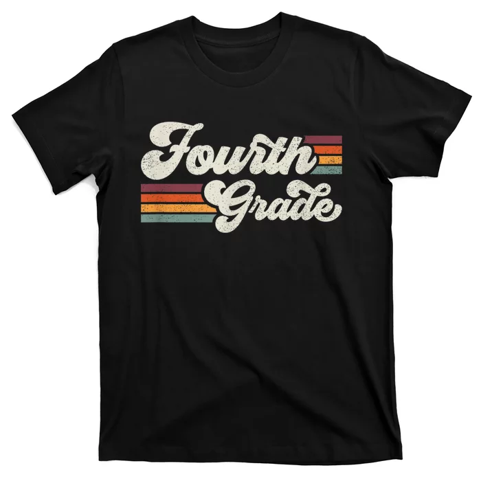 Retro Fourth Grade Teacher Back To School T-Shirt