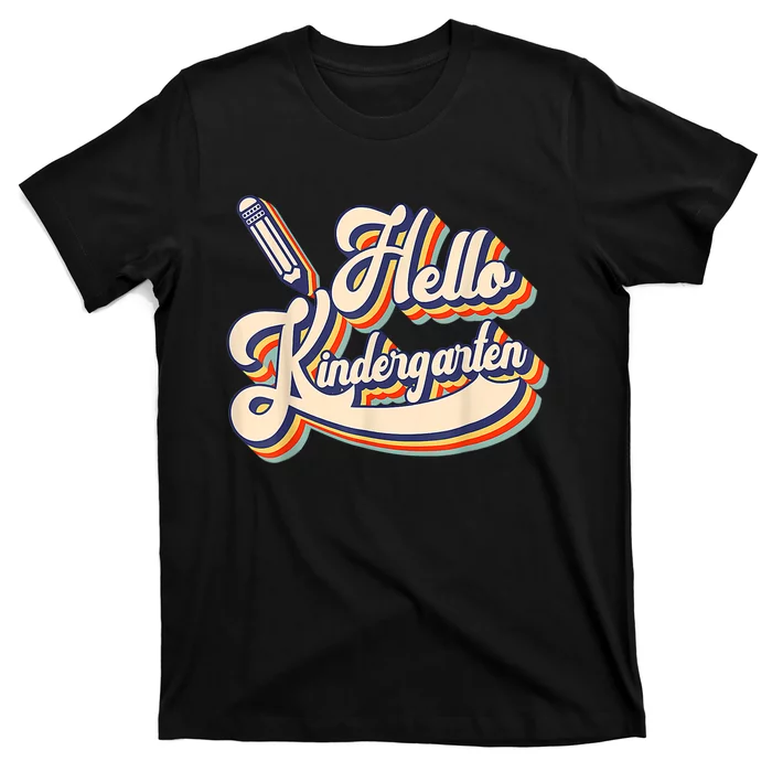 Retro Vintage Hello Kindergarten Back To School T-Shirt