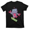 Robot Skateboarding Skater Fingerboarding Skate T-Shirt