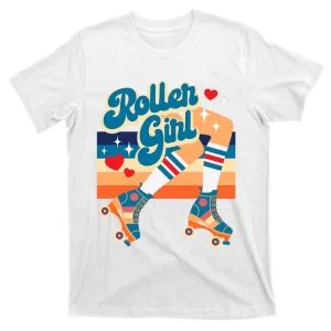 Roller Girl Skating Lover Retro Vintage Funny Trending Gift Idea T-Shirt