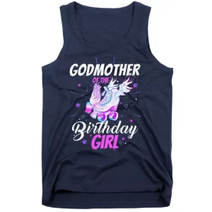 Roller Skate Birthday Godmother Funny Roller Skating Party Tank Top