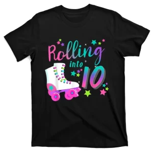 Roller Skate Birthday Shirt 5th 80's Outfit Decades Party T-Shirt