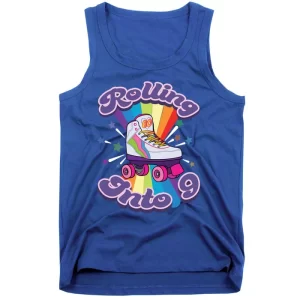 Roller Skating 9 Years Old 9th Birthday Girl Skate 80's Gift Funny Gift Tank Top