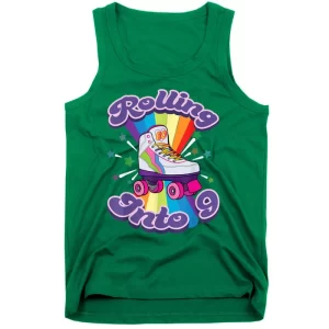 Roller Skating 9 Years Old 9th Birthday Girl Skate 80's Gift Tank Top