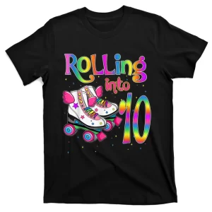 Rolling Into 10 Years Lets Roll I'm Turnijg 10 Roller Skate T-Shirt