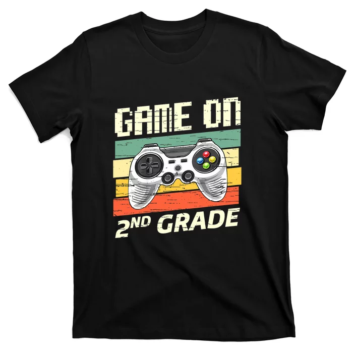 Second 2nd Grade Retro Funny Gamer Back To School T-Shirt