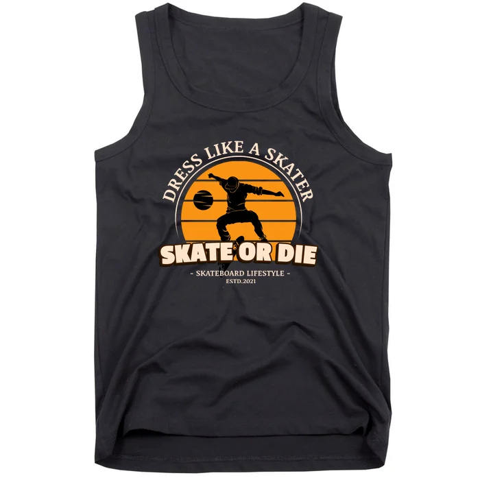 Skate-Or-Die-Skateboard-Lifestyle-Tank-Top Skate Or Die Skateboard Lifestyle Tank Top