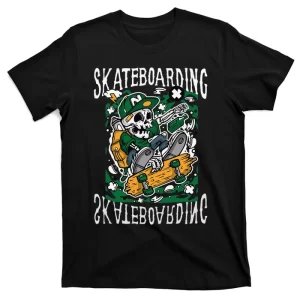 SkateBoarding Skull SkateBoard Santa Cruz Street Wear T-Shirt