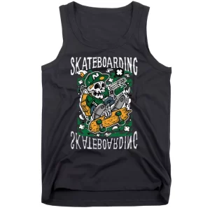 SkateBoarding Skull SkateBoard Santa Cruz Street Wear Tank Top