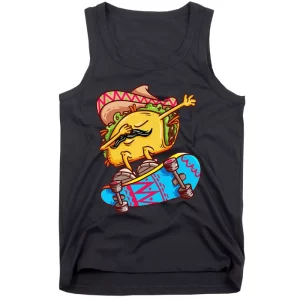 Skateboard Skater Gift Skateboarding Tacos Tank Top