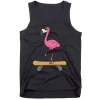 Skateboarding Flamingo Funny Skateboard Flamingo Tank Top