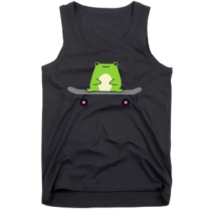 Skater Frog Tadpole Amphibian Skateboarding Skateboard Tank Top