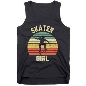 Skater  Shirt Skateboarder  Retro Skateboarding Gift Tank Top