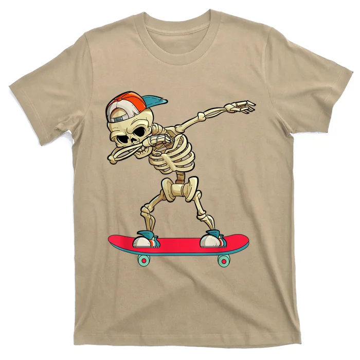 Skeleton Skateboard Dabbing Skate Skeleton T T-Shirt