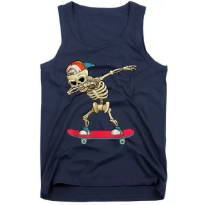 Skeleton Skateboard Dabbing Skate Skeleton T Tank Top