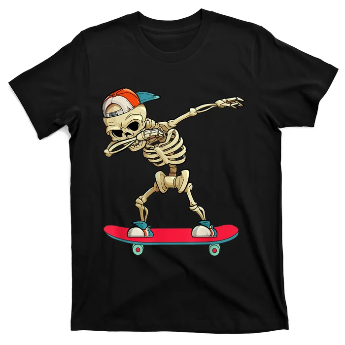 Skeleton Skateboard Dabbing Skate Skeleton TShirt T-Shirt