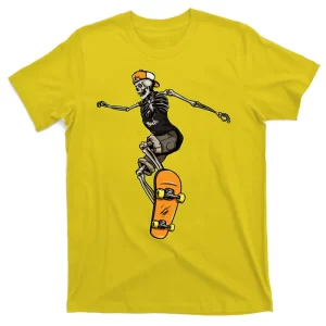 Skull Riding Skateboard T-Shirt