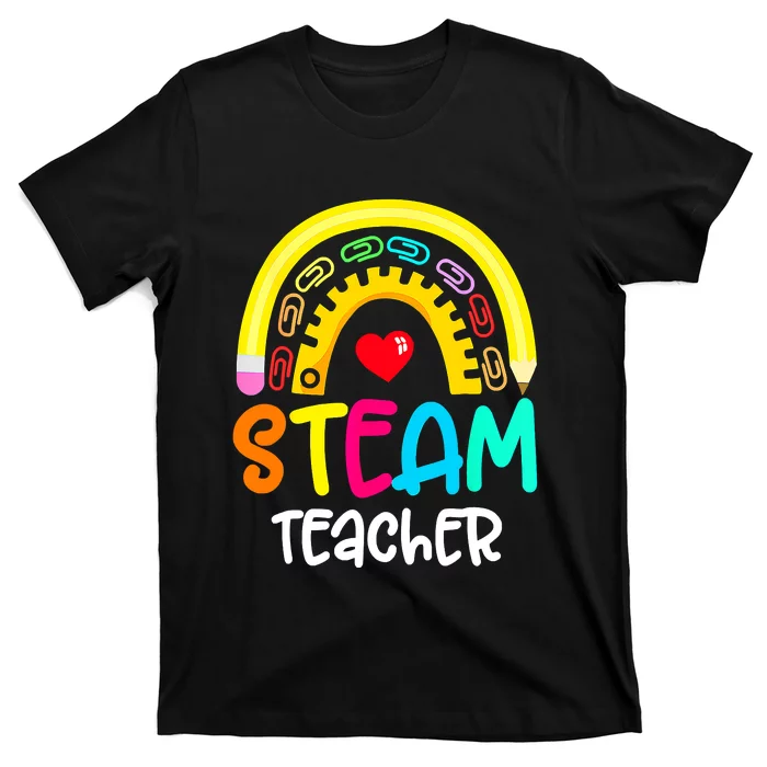 Steam-Teacher-Rainbow-Pencil-Back-To-School-T-Shirt Steam Teacher Rainbow Pencil Back To School T-Shirt