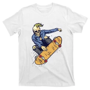 Style Skull Play Skateboarding T-Shirt