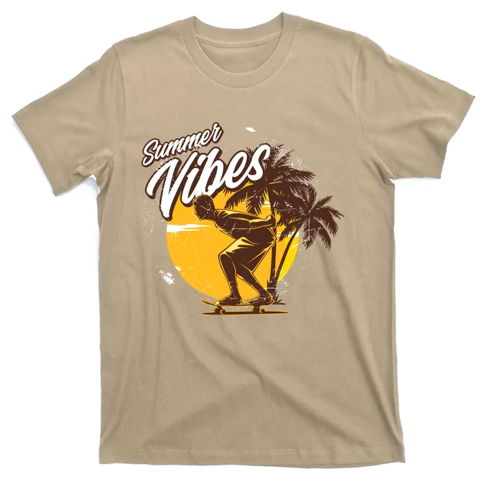 Summer Vibes Longboard Skate T-Shirt