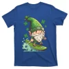 Surfing Skating St Patricks Day Gnome Cool Gift T-Shirt