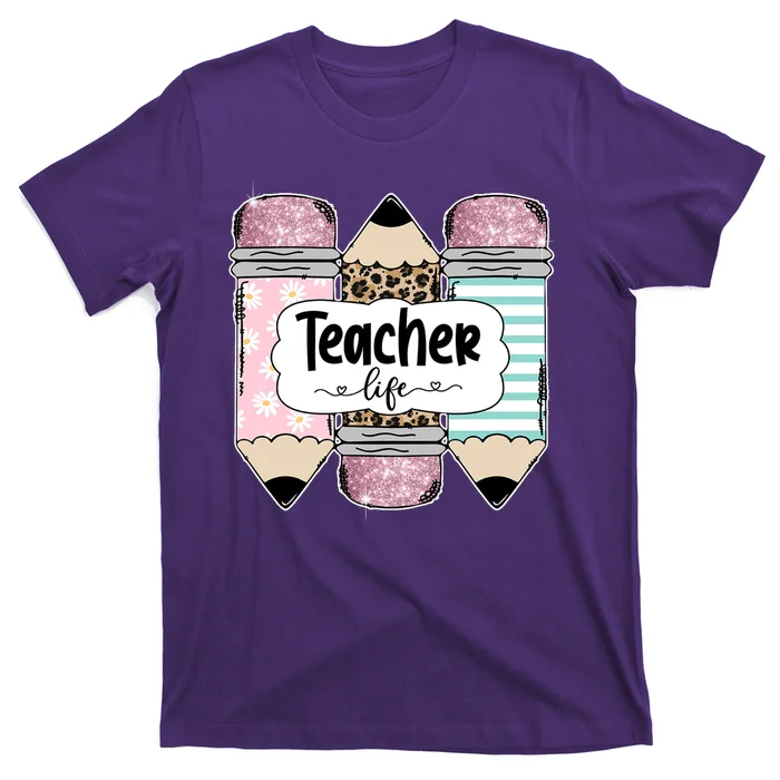 Teacher-Life-Pencil-Back-To-School-T-Shirt Teacher Life Pencil Back To School T-Shirt