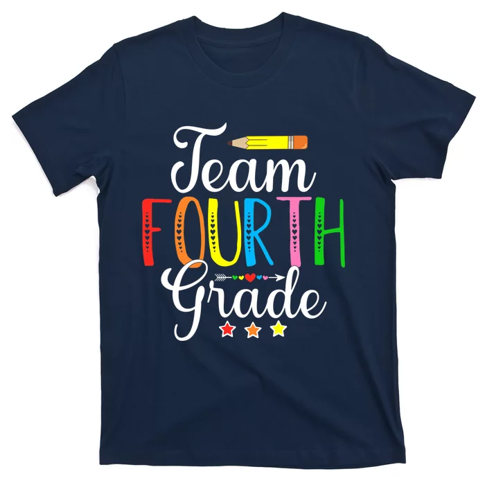 Team-4th-Grade-Teacher-Student-Fourth-Grade-Back-To-School-T-Shirt Team 4th Grade Teacher Student Fourth Grade Back To School T-Shirt