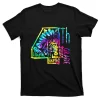 Tie Dye Fourth 4th Grade Typography Funny Back To School T-Shirt