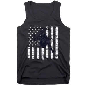 US Flag Skateboarding Graphic funny sport Tank Top