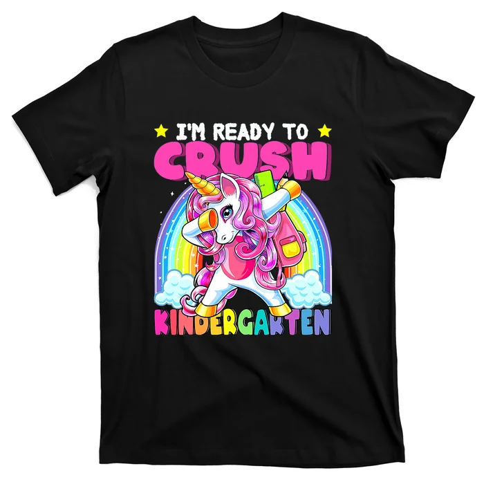 Unicorn Back To School Crush Kindergarten Dabbing T-Shirt