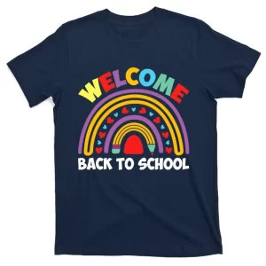 Welcome Back To School Survival Math Quiz Rainbow T-Shirt