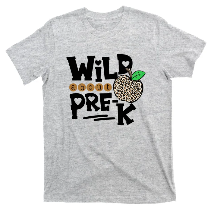 Wild-About-PreK-Leopard-Back-To-School-Funny-Teacher-T-Shirt Wild About PreK Leopard Back To School Funny Teacher T-Shirt