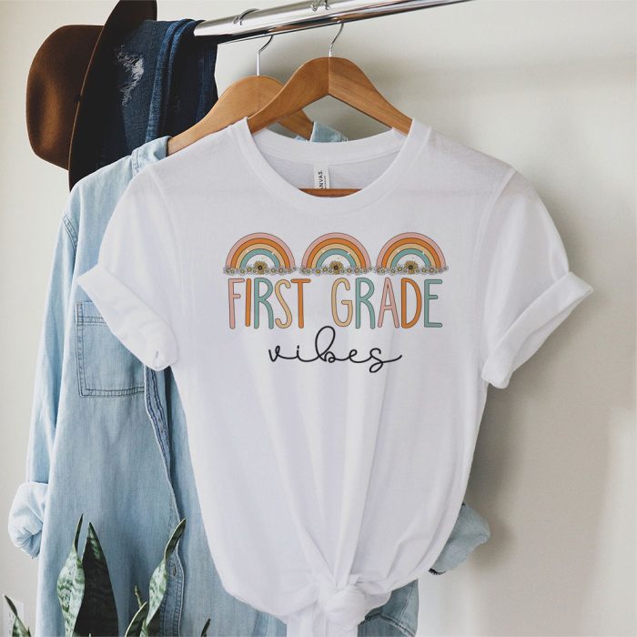 1st Day Of School 1st Grade Vibes Student Teacher Kids T Shirt 1 3