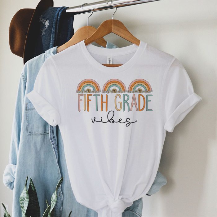 1st Day Of School 5th Grade Vibes Student Teacher Kids T Shirt 1 3