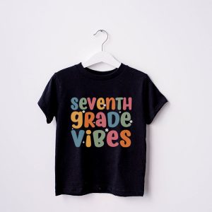 1st Day Of School 7th Grade Vibes Student Teacher Kids T Shirt 4 1