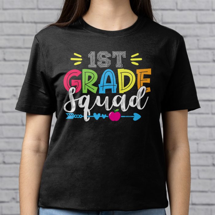 1st Grade Squad First Teacher Student Team Back To School T Shirt 4