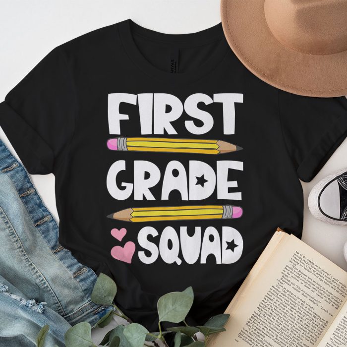 1st Grade Squad First Teacher Student Team Back To School T Shirt b 1