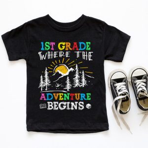 1st Grade Where The Adventure Begins Back To School Teacher Kids T Shirt 7