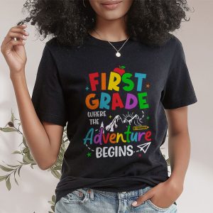 First Day Of School 1st Grade Where The Adventure Begins T-Shirt 2