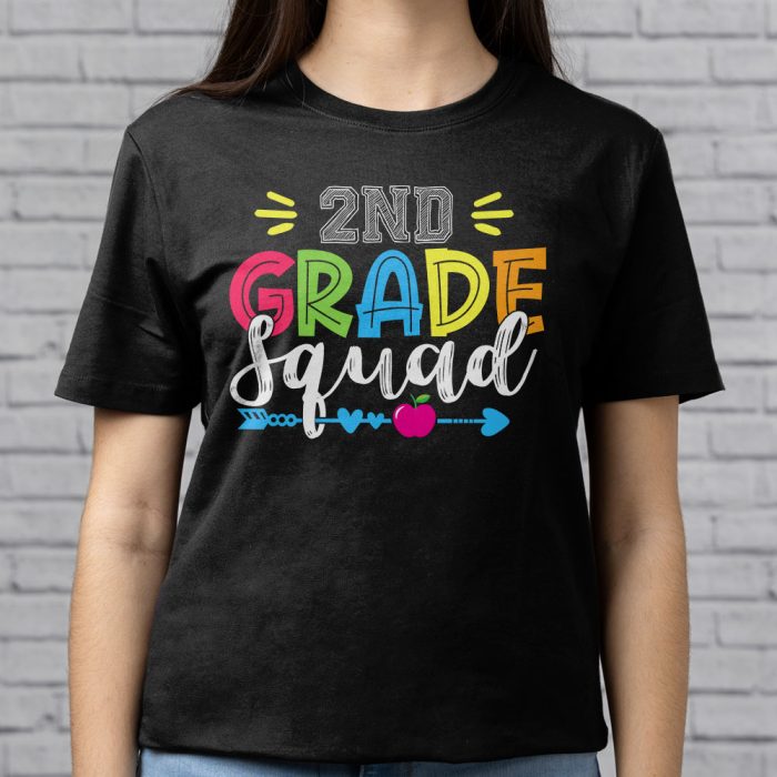 2nd Grade Squad First Teacher Student Team Back To School T Shirt 3