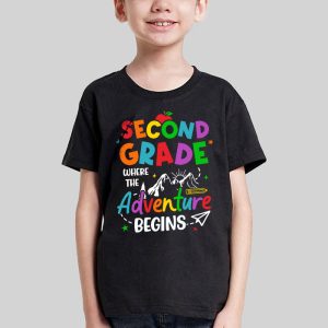2nd Grade Where The Adventure Begins Back To School Teacher Kids T Shirt 2 1