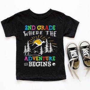 2nd Grade Where The Adventure Begins Back To School Teacher Kids T Shirt 7