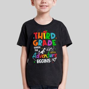 3rd Grade Where The Adventure Begins Back To School Teacher Kids T Shirt 2 1