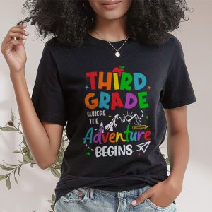 3rd Grade Where The Adventure Begins Back To School Teacher Kids T-Shirt
