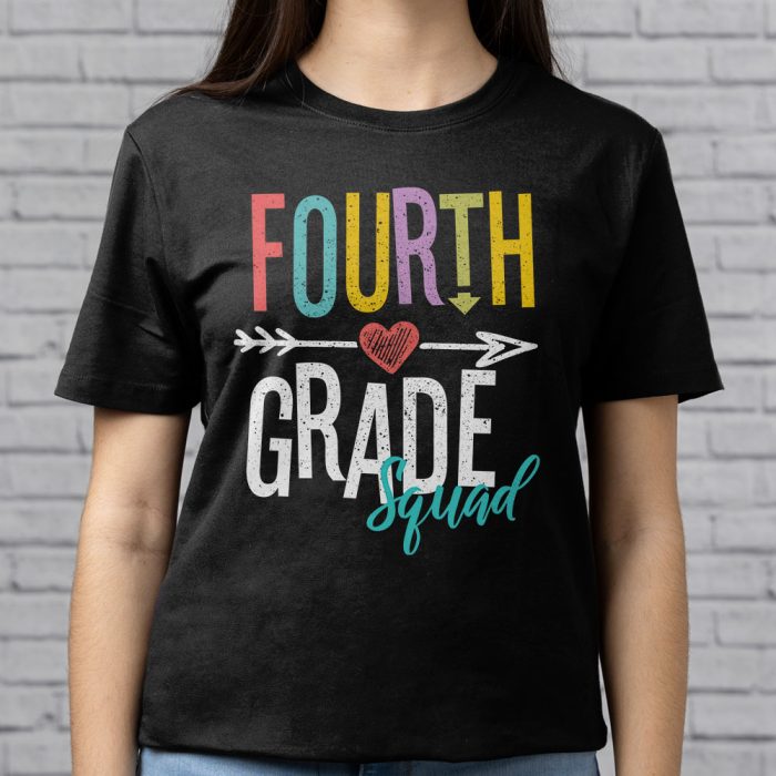 4th Grade Squad First Teacher Student Team Back To School T Shirt c 4