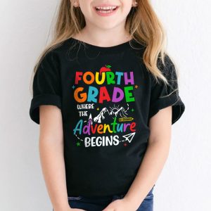 4th Grade Where The Adventure Begins Back To School Teacher Kids T Shirt 3 1